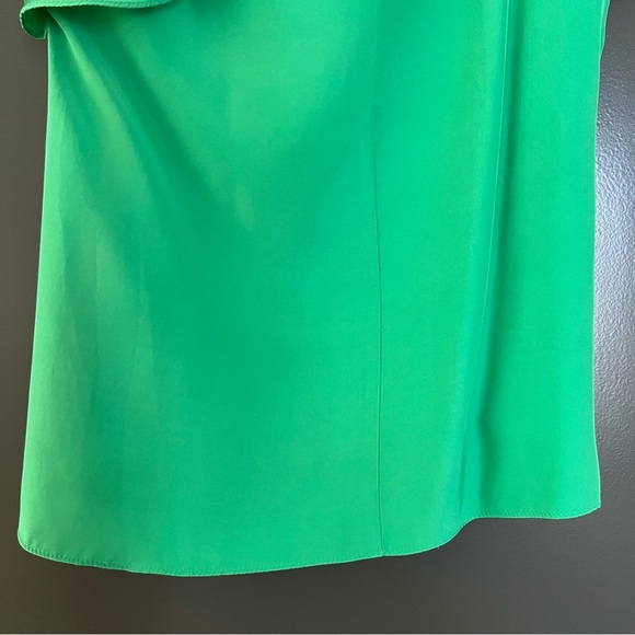 Britt Ryan Emerald Green Silk Blouse with Ruffle Sleeves | S - Picture 9 of 9